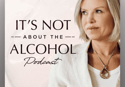 A woman looking thoughtful with text about alcohol product awareness.